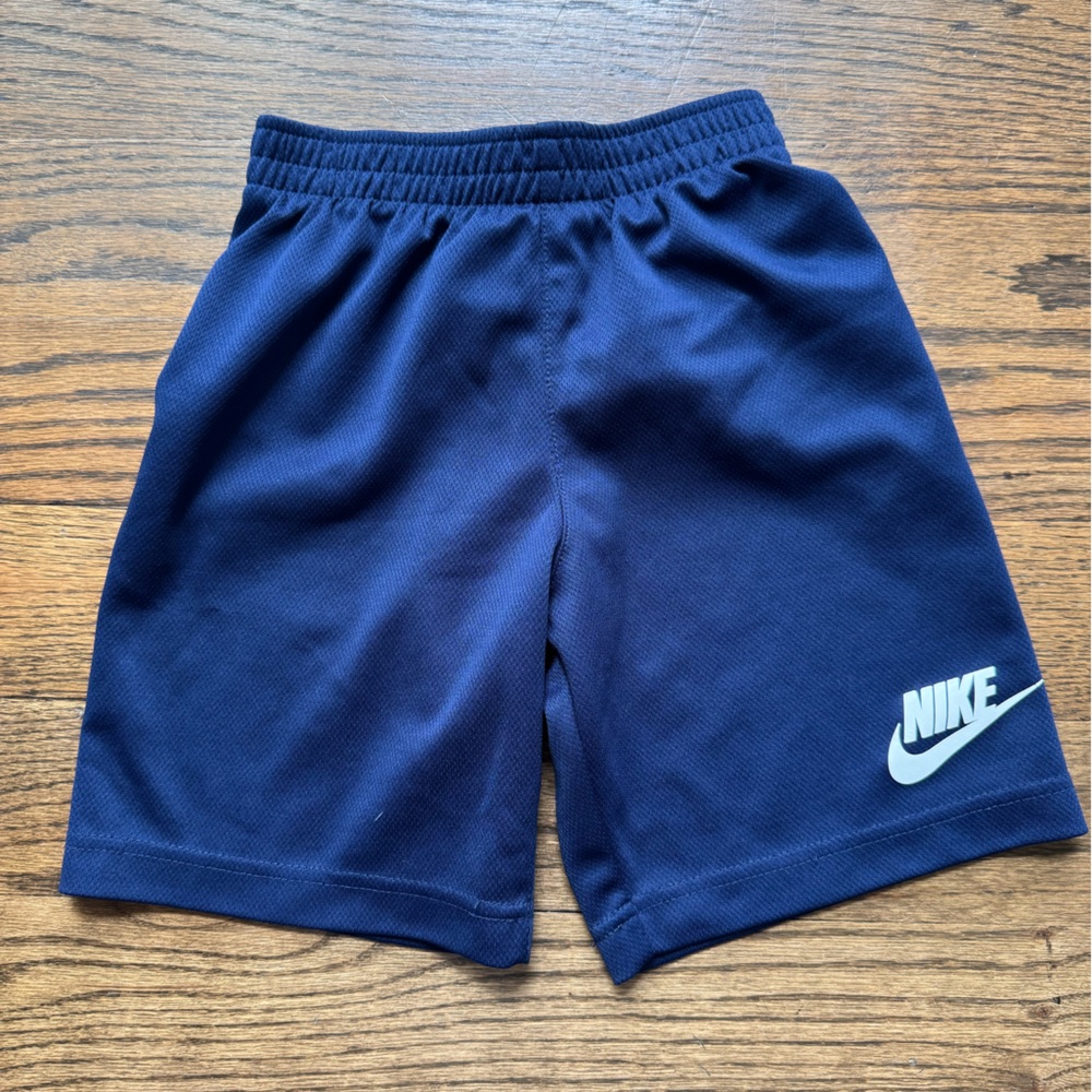 Nike Kids Navy Blue Dri-FIT Performance Shorts | Size 7
